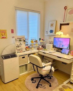 Bureau d'ordinateur multifonctionnel et bibliothèque combinés, table d'étude moderne avec huche et plateau pour clavier pour enfants et adultes - Product Image 2