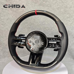 Volante de Cuero y Fibra de Carbono Personalizado con Diseño de Libélula para <span class=keywords><strong>Mercedes</strong></span> Benz W204 W205 W213 W219A45 E63 Gle Gls Amg Gt C63 G63 G65 - Product Image 2