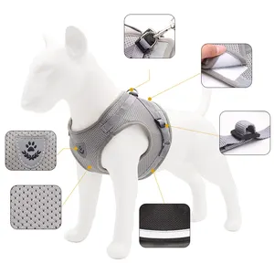 Cat Dog Harness Adjustable Vest Walking Lead Leash For Puppy Designer Dogs Collar Polyester Mesh Harness For Small Medium Dog