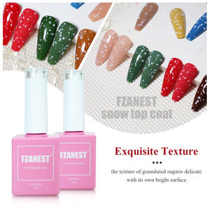 FZANEST Suministros para uñas textura exquisita capa superior de nieve esmalte de gel capa superior de copos de nieve Navidad Otoño invierno estilo - Product Image 1