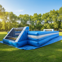 Terrain de football gonflable multifonctionnel 3v3 Street Soccer Pitch et parcours de jeu pour jouer en plein air pour enfants et adultes