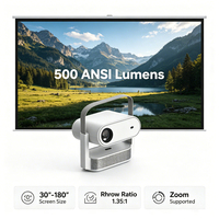 Projecteur Hifi intelligent Bluetooth avec haut-parleur musical intégré, 2*10W, pour Home Cinéma, avec correction trapézoïdale automatique, portable, 1080P
