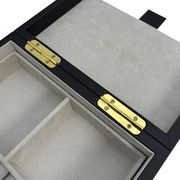 Boîte élégante magnétique de luxe à double porte, ouverture sur 2 côtés, boîte cadeau avec logo personnalisé