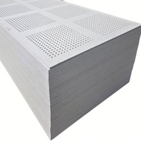 Plaque de plâtre acoustique perforée sans joint avec trous ronds, conçue pour les bureaux, les hôpitaux et les écoles