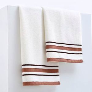 Ensemble de serviettes en coton rayé très absorbant, grande serviette de bain épaisse, serviette de toilette et de douche pour adultes, maison - Product Image 4