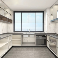 Mueble de Cocina Modular de Madera de Diseño Contemporáneo de Lujo Elabor