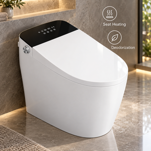 Luxury Sanitary Wares Auto Open Elongated Intelligent Bidet Toilet Black Matte Square Ceramic Intelligent Smart Toilet - Product Image 6