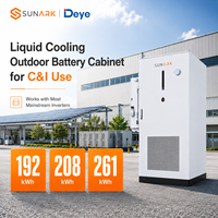 Armoire ESS extérieure à refroidissement liquide au lithium-ion haute tension 261 kWh pour le raccourcissement des pics de consommation commerciaux avec système d'onduleur hybride intégré