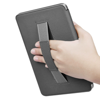 Étui de protection en cuir avec sangle de poignet et couverture arrière en acrylique pour Kindle Paperwhite 6