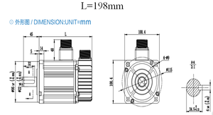 Maat Hoog Koppel 2kw 220V 3000Rpm <span class=keywords><strong>Ac</strong></span> Servomotor En Aandrijfset Voor Cnc Machine En Automatisering Apparatuur 100bst-m06430 - Product Image 2