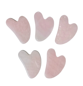 Natural Rose Quartz Gua Sha Tool for Glowing Skin - Product Image 1