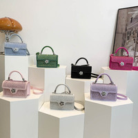 Sac Tendance 2025 – Sac à Main Diamant Petit Format Carré avec Fermeture Éclair en PU, Couleur Bonbon, Sac à Bandoulière Croisé pour Femme