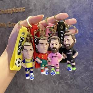 Yüksek kalite toptan 3d kişiselleştirilmiş Pvc kauçuk Mini amerikan futbol kulübü anahtarlıklar - Product Image 1