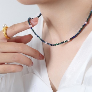 สร้อยคอแฟชั่นประดับมุกและลาพิส ลาซูลี - Product Image 4