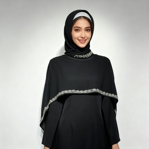 ชุดอาบายะห์ดีไซน์หรูหราประดับเพชรลายดอกไม้สำหรับสตรีชาวมุสลิม ใส่ไปงานปาร์ตี้หรืองานกลางคืน - Product Image 1