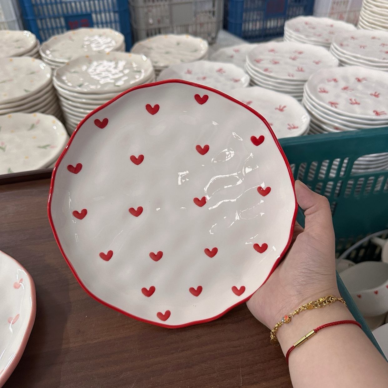 Red Love Heart Plate Dish