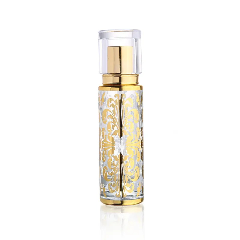 40ml 50ml Luxury Real Gold Decorative Vintage Empty Perfume Bottle Dubai High Quality spray perfume Glassbottle
