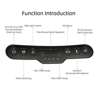 Enceinte Karaoké S1615 200W DSP BT avec 2 micros sans fil rechargeables, télécommande, mode stéréo TWS, égaliseur, audio sans perte TF USB pour fêtes