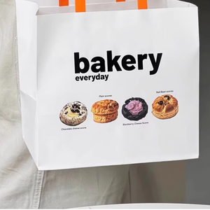Túi giấy kraft bán buôn tùy chỉnh, dùng mang đi, đựng đồ ăn nhanh, bánh mì, bánh ngọt, bánh quy, bánh mì nướng, in logo theo yêu cầu - Product Image 6