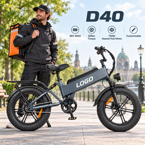 จักรยานบรรทุกไฟฟ้า D40 ขายส่ง 750W 48V40AH รับน้ำหนัก 200 กก. ยางอ้วน 20 นิ้ว จากโรงงานโดยตรง - Product Image 1