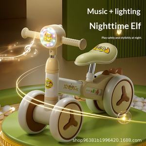 Sepeda Keseimbangan Anak Usia 1-3 Tahun, Baby Walker Tanpa Pedal, Skuter Geser Empat Roda untuk Anak Laki-laki dan Perempuan, Berbahan Logam - Product Image 2