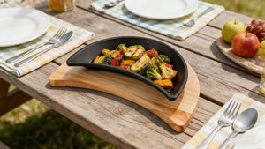 Plaque de cuisson en fonte pour cuisine domestique, rôtissoire en fonte, rôtir de la viande, <span class=keywords><strong>steak</strong></span> frit en forme de croissant, barbecue, plaque de cuisson en fonte - Product Image 2