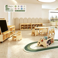 Ensemble table et chaises Hikeylove Reggio pour maternelle, mobilier de garderie, bibliothèque en bois pour préscolaire, bureau d'apprentissage pour salle de classe