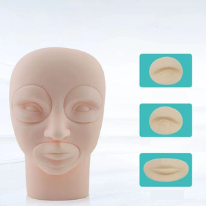 Cabeza de Práctica 4D para Tatuajes Faciales, Modelo de Entrenamiento para Delineado de Ojos y Labios, Accesorios para Maquillaje Permanente - Product Image 3