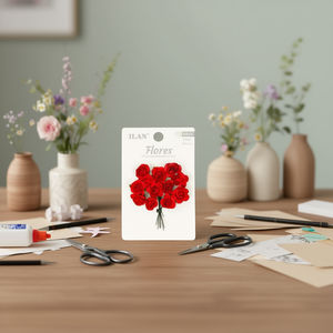 ILAN Flores de Papel de 20cm, 12 Piezas, Decoración Artesanal - Product Image 2