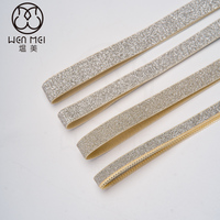 Bande élastique en nylon tricotée de luxe, colorée, à haute ténacité, dorée scintillante, à bas prix, pour accessoires vestimentaires