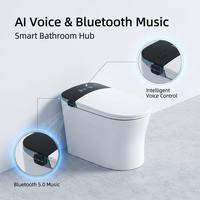 Siège de toilette intelligent européen avec télécommande, chauffage instantané sans réservoir, lumière nocturne, ouverture automatique, design moderne