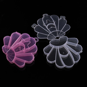 Boîte de rangement rose en plastique pour bijoux, avec motifs de cœur et de pomme, pour perles et accessoires, capacité de 1 à 3 L - Product Image 3