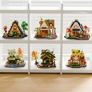 Modèle architectural miniature de maison en ABS sur le thème des bâtiments modernes, ensemble de blocs de construction DIY pour enfants, jouet éducatif, décoration de la maison - Product Image 6