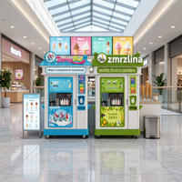 Máquina Expendedora de Helado Suave Comercial de Autoservicio con Pantalla Táctil, Máquina Automática para Hacer Helados para Centros Comerciales, Parques y Lugares Turísticos