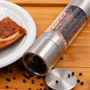2 in 1 Adjustable Salt and Pepper <b>Grinder</b> Double Head Manual Pepper Mill <b>Herb</b> Spices <b>Grinder</b> - Product Image 4