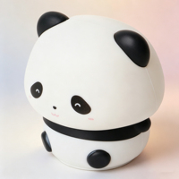 Lampe LED RGB en silicone en forme de panda OEM, multi-modes, éclairage RGB, rechargeable par USB, 20 lm, 1200 mAh, lampe de chevet pour chambre d'enfant