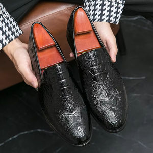 Chaussures de mariage Oxford haut de gamme pour hommes, style italien, en cuir véritable imperméable, faites à la main, à enfiler, à bout fermé et amortissantes - Product Image 6