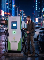 Nouvelle station de recharge rapide pour véhicules électriques Ganzhong GZ-DC-160L-2 DC, interface combinée CCS2 7kW-240kW, IP55, extérieur, entrée 380V, OCPP1.6, CE, TUV