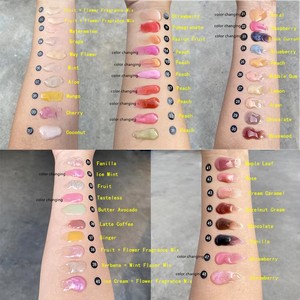 Aceite Labial Vegano al por Mayor, Color Rosa Frutal, Nutritivo, Natural, con Brillo, Cambia <span class=keywords><strong>de</strong></span> Color, Hidratante, con Pincel Grande, Marca Privada - Product Image 6