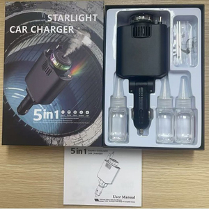 Caricabatterie per Auto 5 in 1 con Proiezione Stellare, Profumo e Fragranza, Montaggio Retrattile e Super Flash - Product Image 5