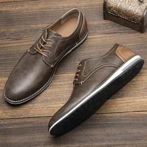 Zapatos de Cuero para Hombre, Estilo Casual para Caminar, Transpirables y Cómodos, con Malla y Combinación de Colores - Product Image 2