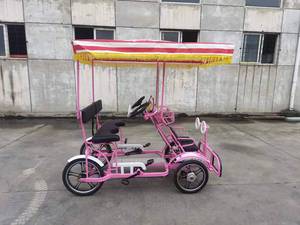 Cuatriciclo de cuatro ruedas con dosel para cicloturismo, tipo Surrey, de venta directa de fábrica - Product Image 1