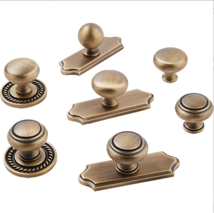 <strong>Antique</strong> Brass French Design Cabinet Handles <strong>Backplate</strong> Wardrobe Pulls Kitchen Cupboard Door <strong>Knobs</strong> <strong>Drawer</strong> Dresser - Product Image 1