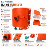 Couverture chauffante en silicone flexible écologique à thermostat automatique pour chauffage de fûts d'huile, personnalisable, directement de l'usine Lanchuang