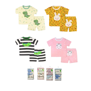 Ensemble de vêtements pour bébé Bulala, t-shirt à manches courtes et short en coton imprimé de dessins animés, été, unisexe, 3-24 mois - Product Image 1