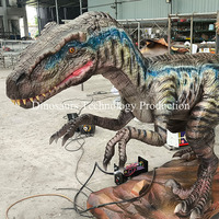Robot Velociraptor interactif, dinosaure animatronique personnalisé pour les aires de jeux pour enfants