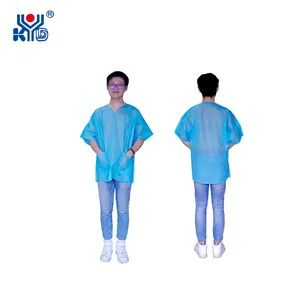 KYD 일회용 외과 가운 부직포 간호사 의사 유니폼 탑 착용 스크럽 기계 만들기