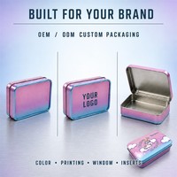 Fabricant de boîtes en étain rectangulaires personnalisées pour masques faciaux, emballages cosmétiques, boîtes de rangement en métal pour cadeaux