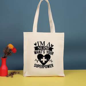 Sac à bandoulière médical pour femmes et hommes, sac fourre-tout à motif de battement de cœur, grande capacité, symboles médicaux, sac à main - Product Image 3