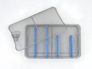 Cesta de Esterilización de Acero Inoxidable para Instrumentos Microquirúrgicos, con Malla y Tapa, Compartimentada, Previene el Crecimiento de Bacterias - Product Image 2